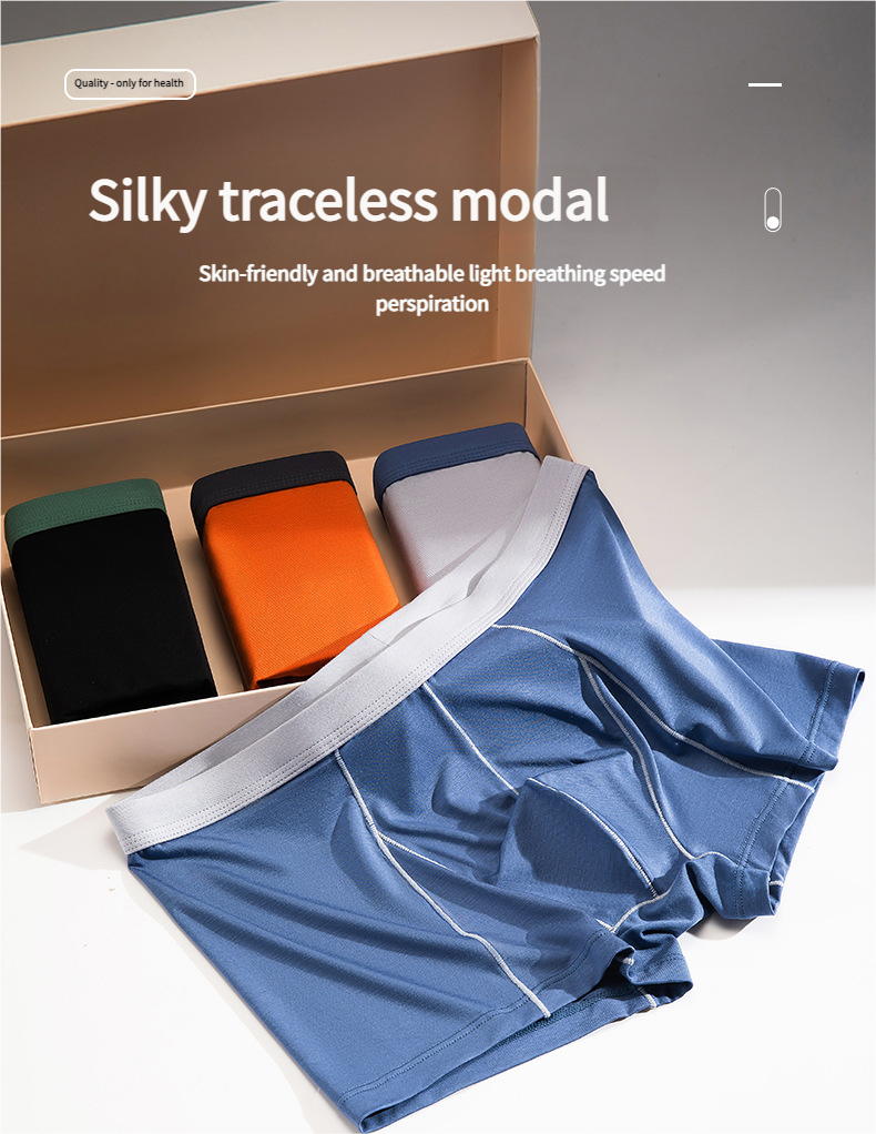 Purple Door 3pcs Men's Modal Skin Friendly and Breathable Underwear
